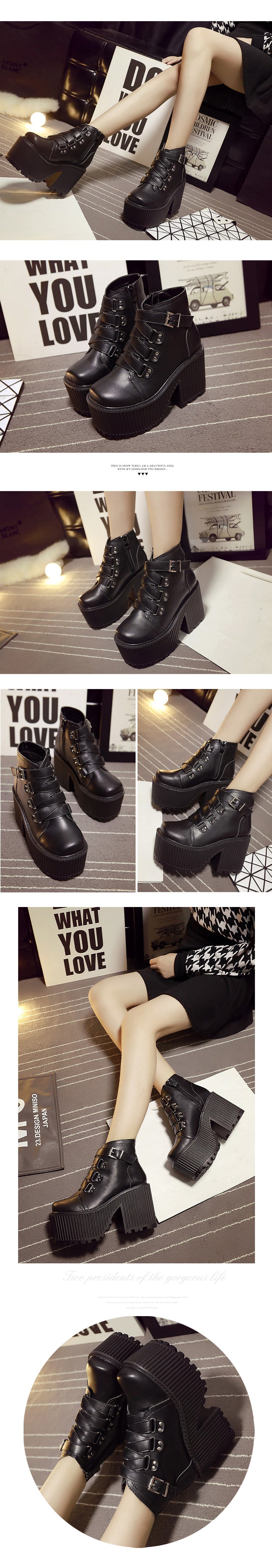 High Heel Ankle Boots, Martin Boots, Heeled Martin Boots